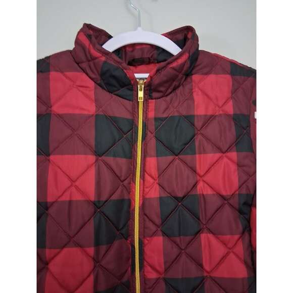 St Johns Bay Womens Quilted Vest Buffalo Check Pockets Full Zip XXL Puffer 2XL - Picture 2 of 9